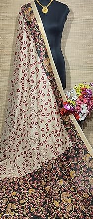 Pure handloom Banswara tussar silk saree with digital kalamkari print