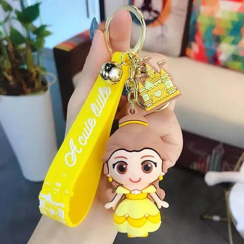 yellow Colour Princess Keychain