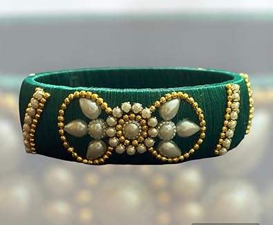 CUSTOM HANDMADE SILK THREAD SINGLE BANGLE IN BRACELET MODEL(2-10) SIZE
