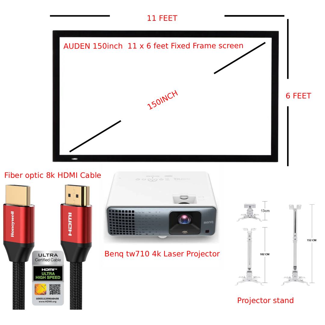 4K Projector with Screen Full Video Package