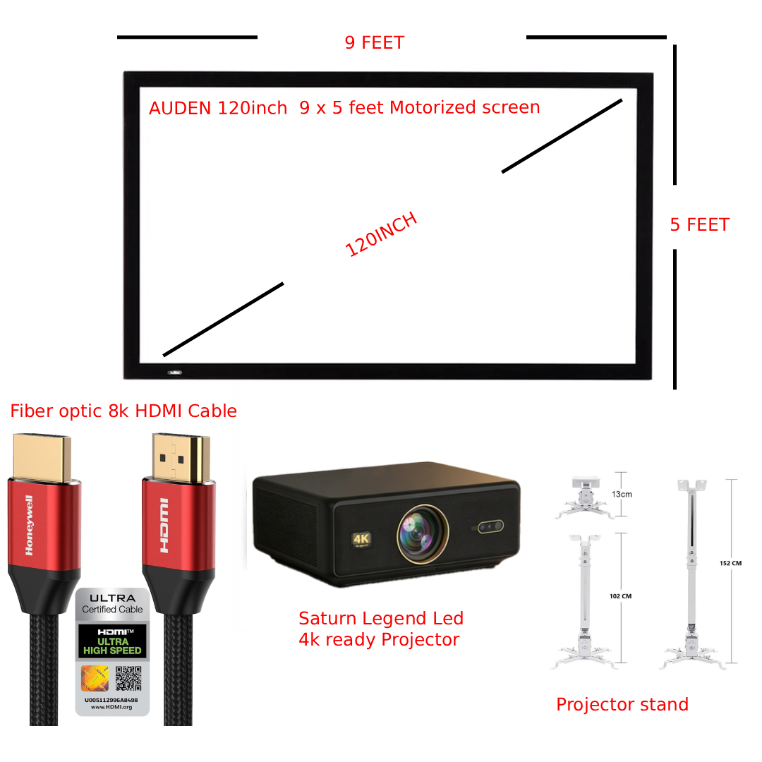 Saturn Legend 4k ready LED projector Package