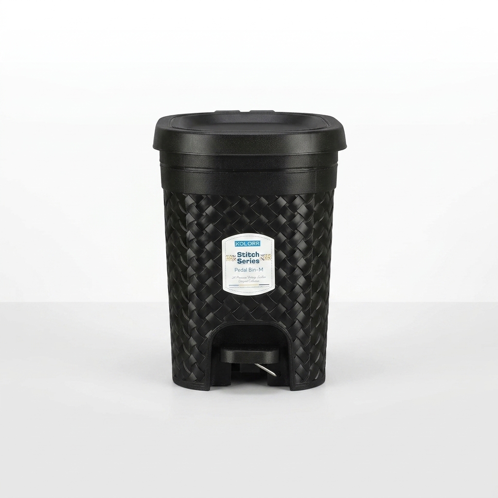 Pedal Dustbin /Garbage Waste Bin with Lid for Home, Kitchen, Office Plastic Dustbin (Black)