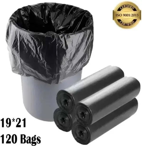 Biodegradable on Roll 19 x 21 BLACK - 30 Pcs x 3 Medium 15 L Garbage Bag
