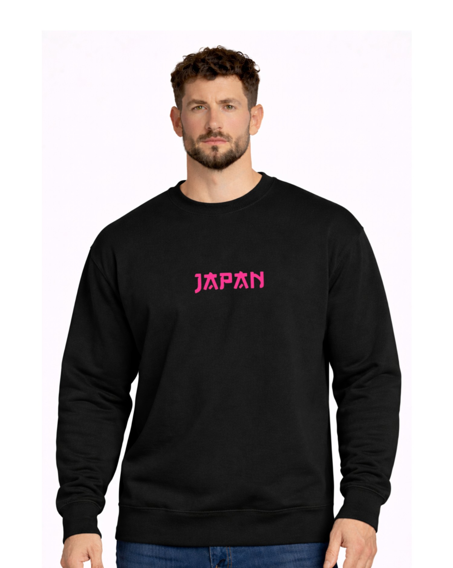 Tokyo Japan Back Print Black Sweatshirt