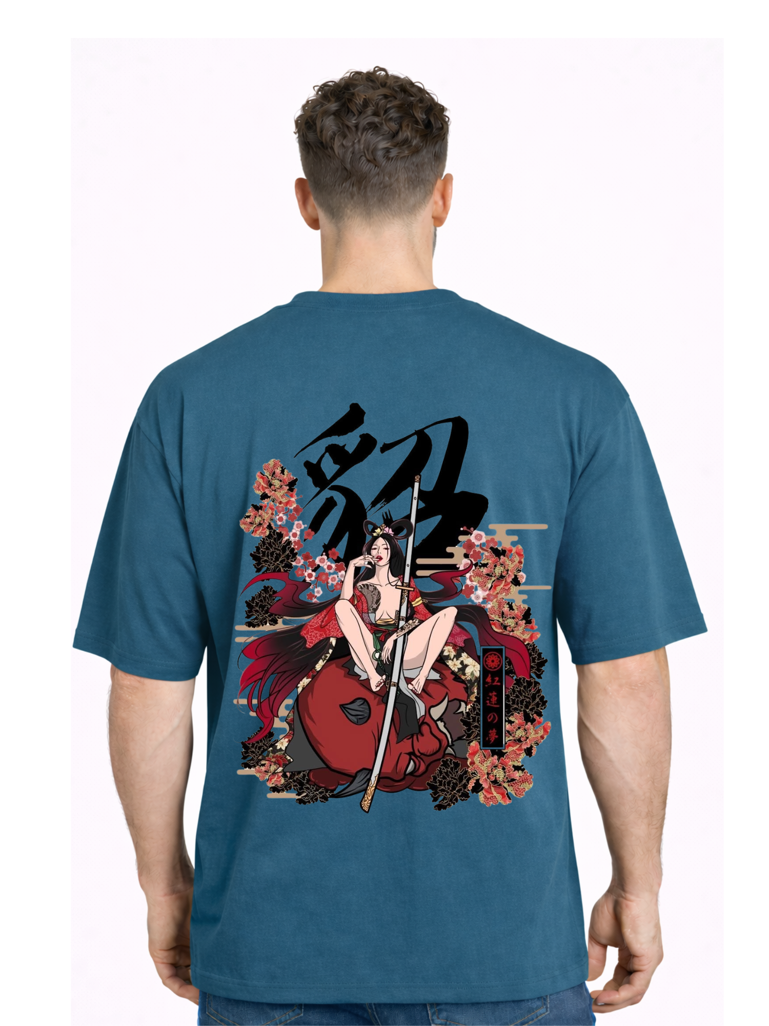 Hoodie Bank | Japanese Samurai Art Oversized T-Shirt – Premium Front & Back Print Unisex Streetwear Tee
