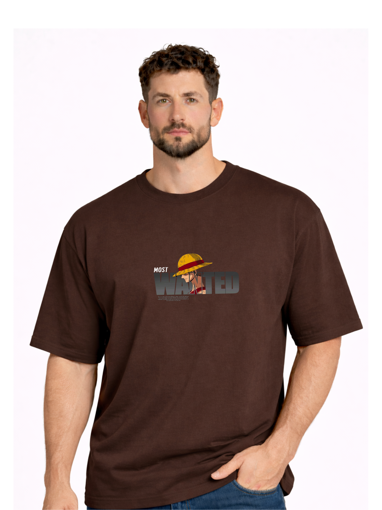 Hoodie Bank | Monkey D. Luffy Oversized T-Shirt – One Piece Anime Front & Back Print Unisex Tee