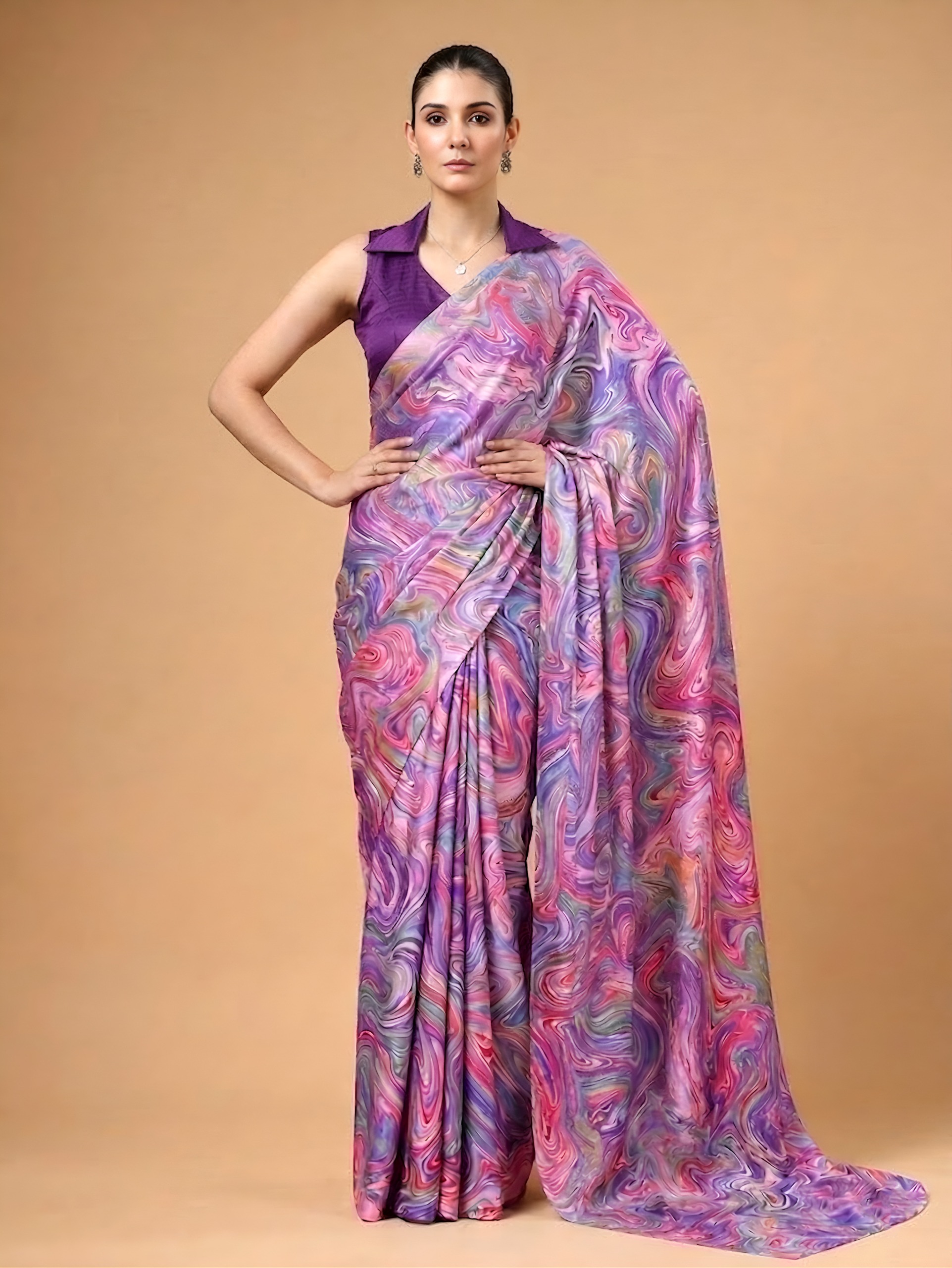 Satin Saree