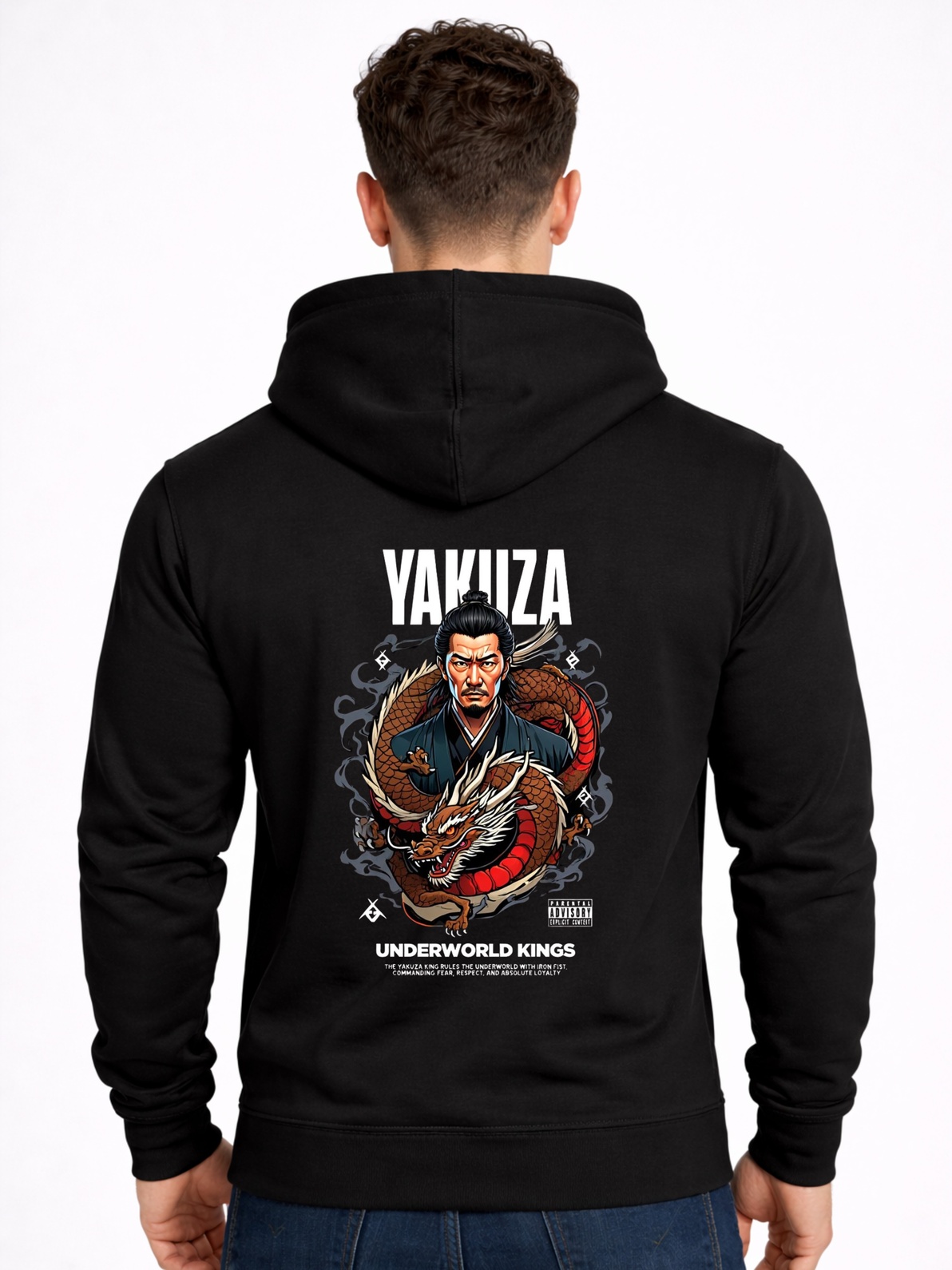Hoodie Bank Yakuza Underworld Kings Graphic Hoodie – Japanese Dragon Streetwear Pullover