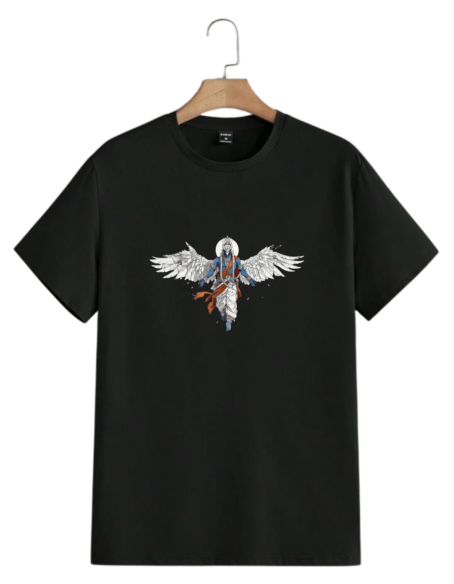 Hoodie Bank Divine Winged Warrior Graphic Oversized T-Shirt – Mythological Angel Back Print