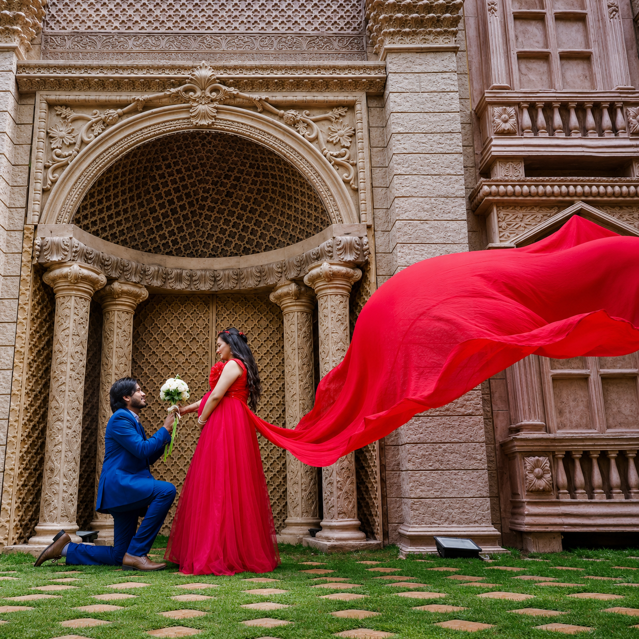 Royal Red Flying Gown