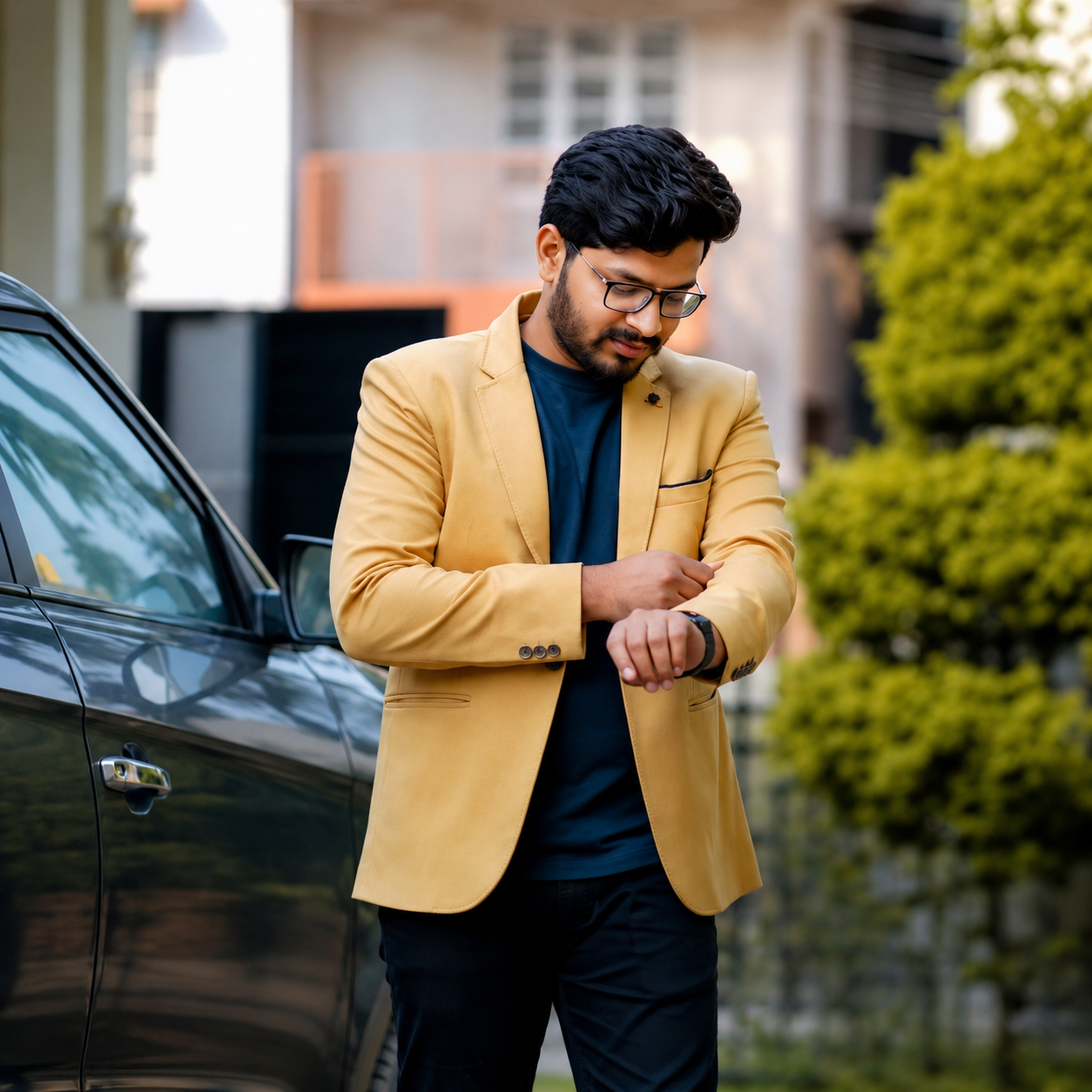 Golden Mustard Casual Blazer