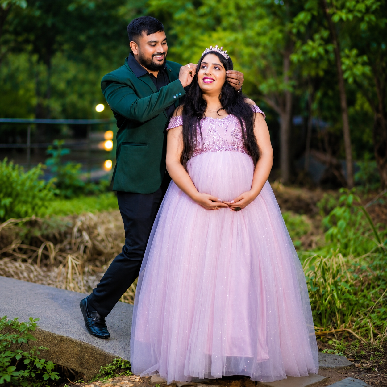 Blush Pink Princess Maternity Gown