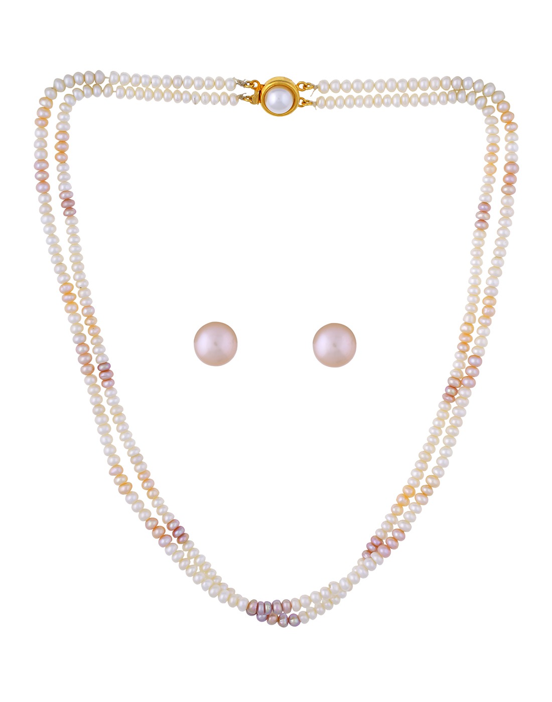 Double-Layer Freshwater Pearl Necklace Set