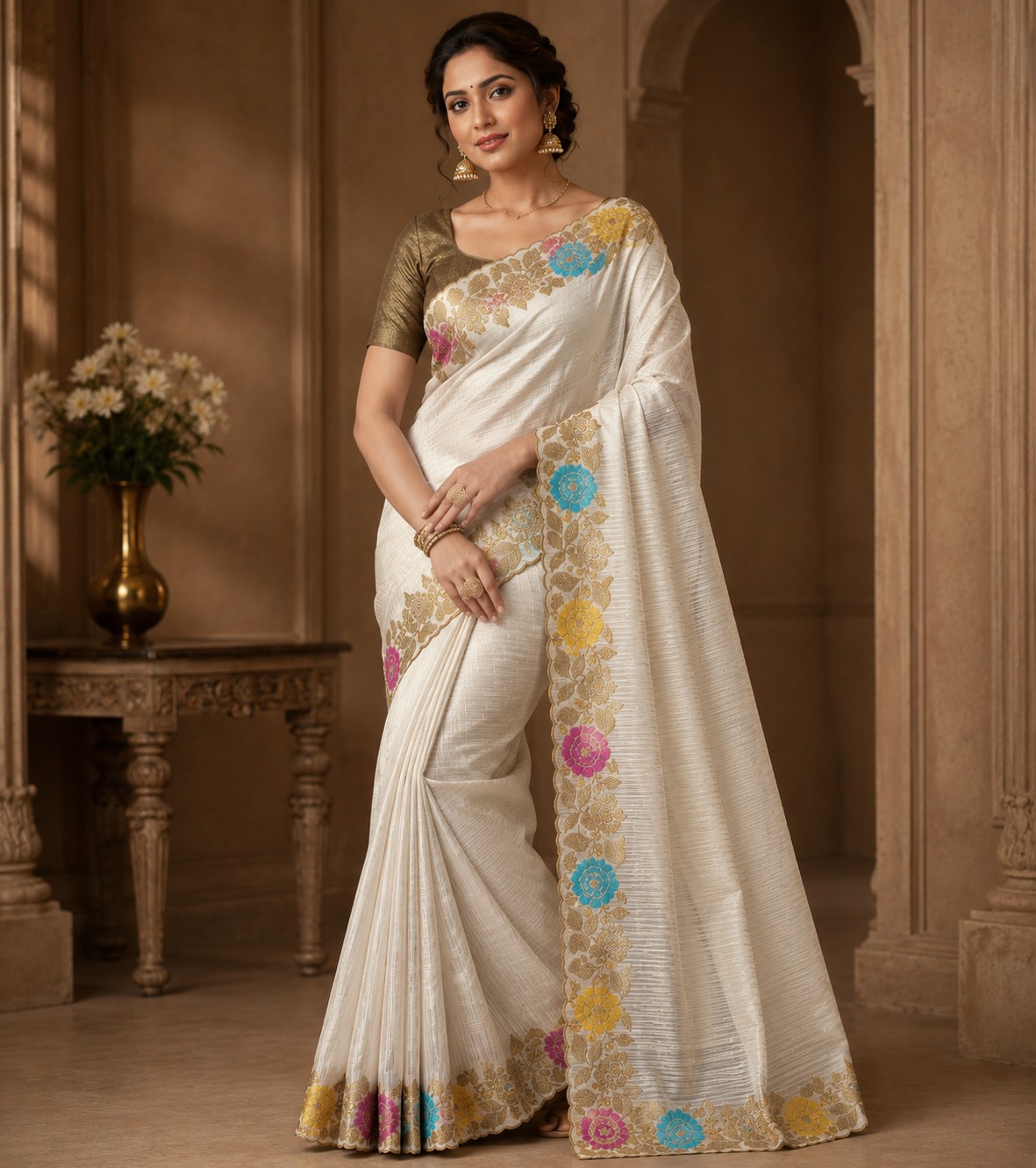 Cotton-style look of organza.