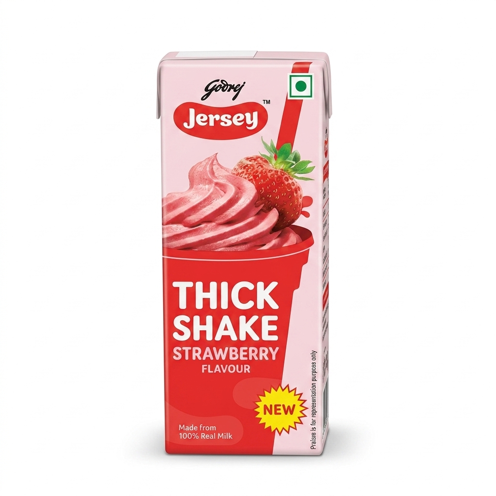 Godrej Jersey Thick Shake Strawberry 180 ml