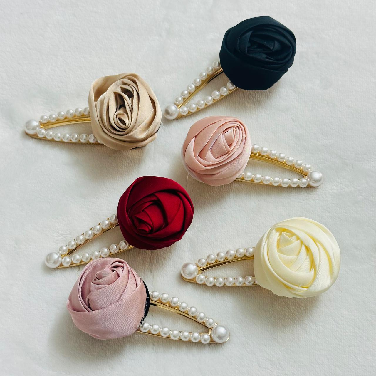 Rose Pearl Hairpins