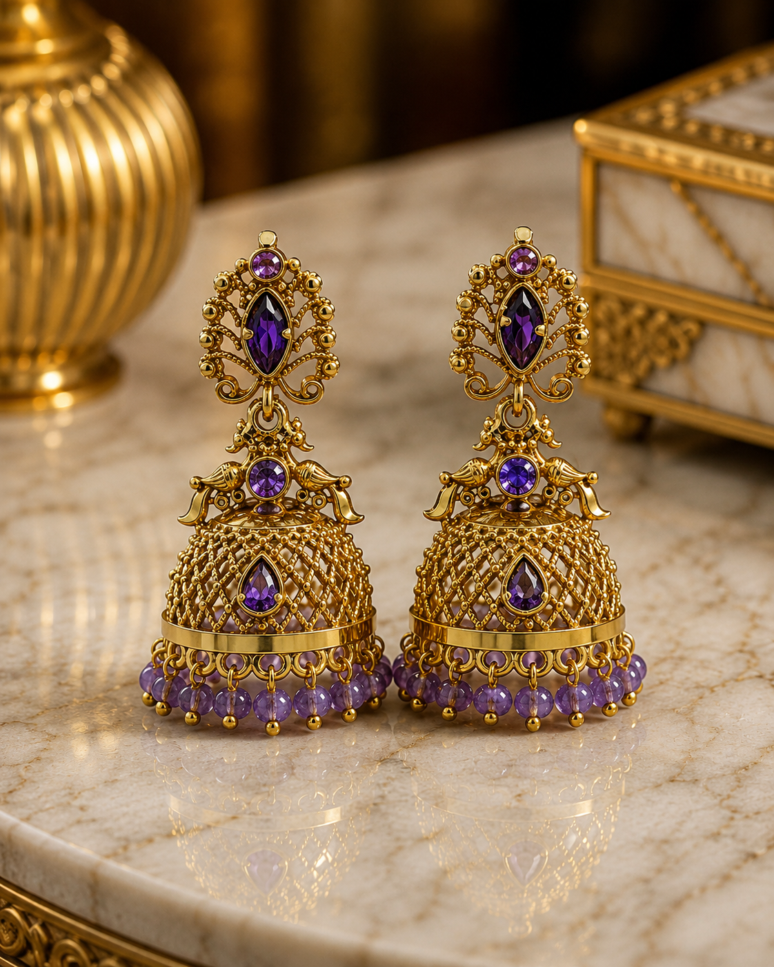 Traditional handcrafted jhumka design