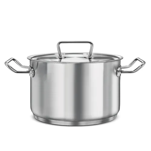 Prestige 24cm/6L Magicbase Stainless-Steel Cookware Deep Casserole with Stainless Steel Lid| Tri-Ply Capsulated Bottom| Induction Compatible| Heavy Lid| ISI Certified