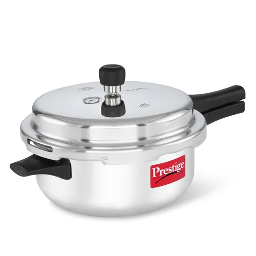 Prestige Popular Virgin Aluminium Junior Deep Pan Pressure Cooker, 4 L (Silver)