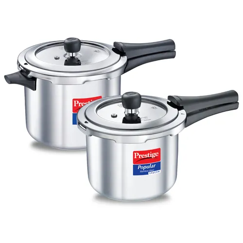 Prestige Popular Svachh Stainless Steel Pressure Cooker Combi Pack 20465