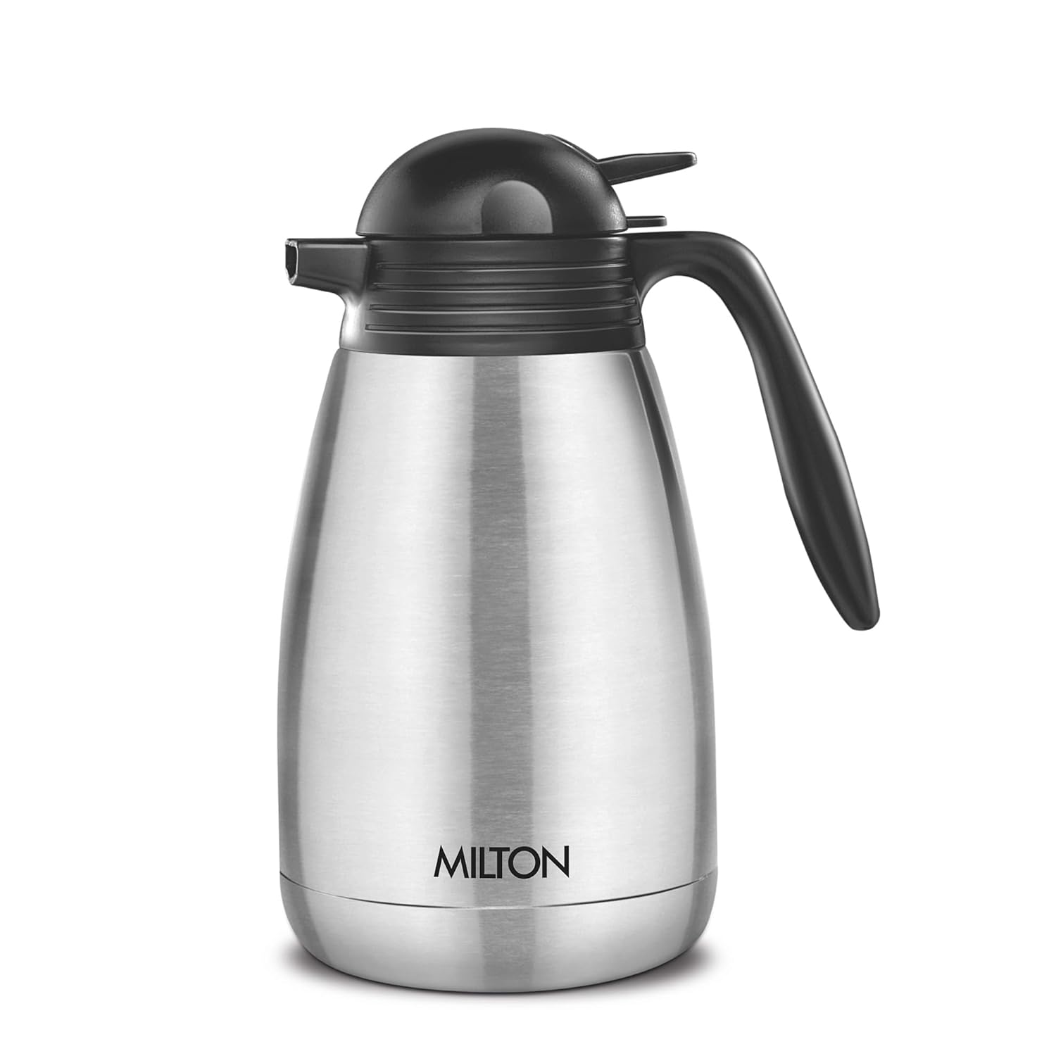 Milton Carafe 1500 Stainless Steel Double Walled Vacuum Insulated Flask with Lid and Handle, 1460 ml, Silver, Coffee/Tea Carafe Heat &amp;amp;amp;amp; Cold Retention, Leak Proof, Rust Free, Easy to Carry