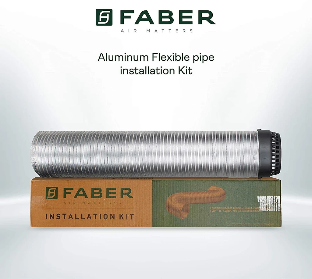 Faber Aluminum Chimney Installation kit with Cowl &amp;amp;amp; Clamps