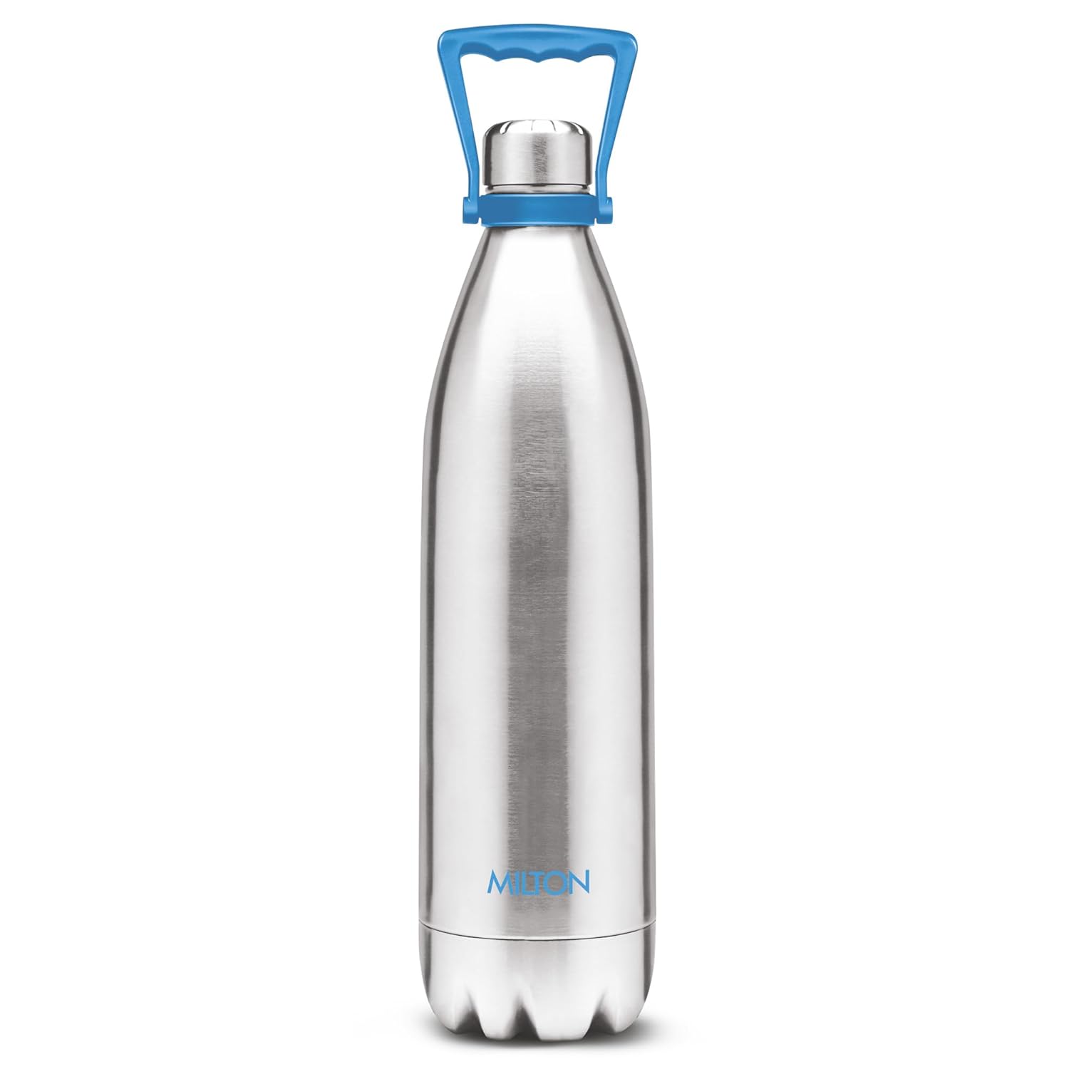 Milton Duo 2200 Thermosteel 24 Hours Hot and Cold Water Bottle with Handle, 2.02 litres, Silver