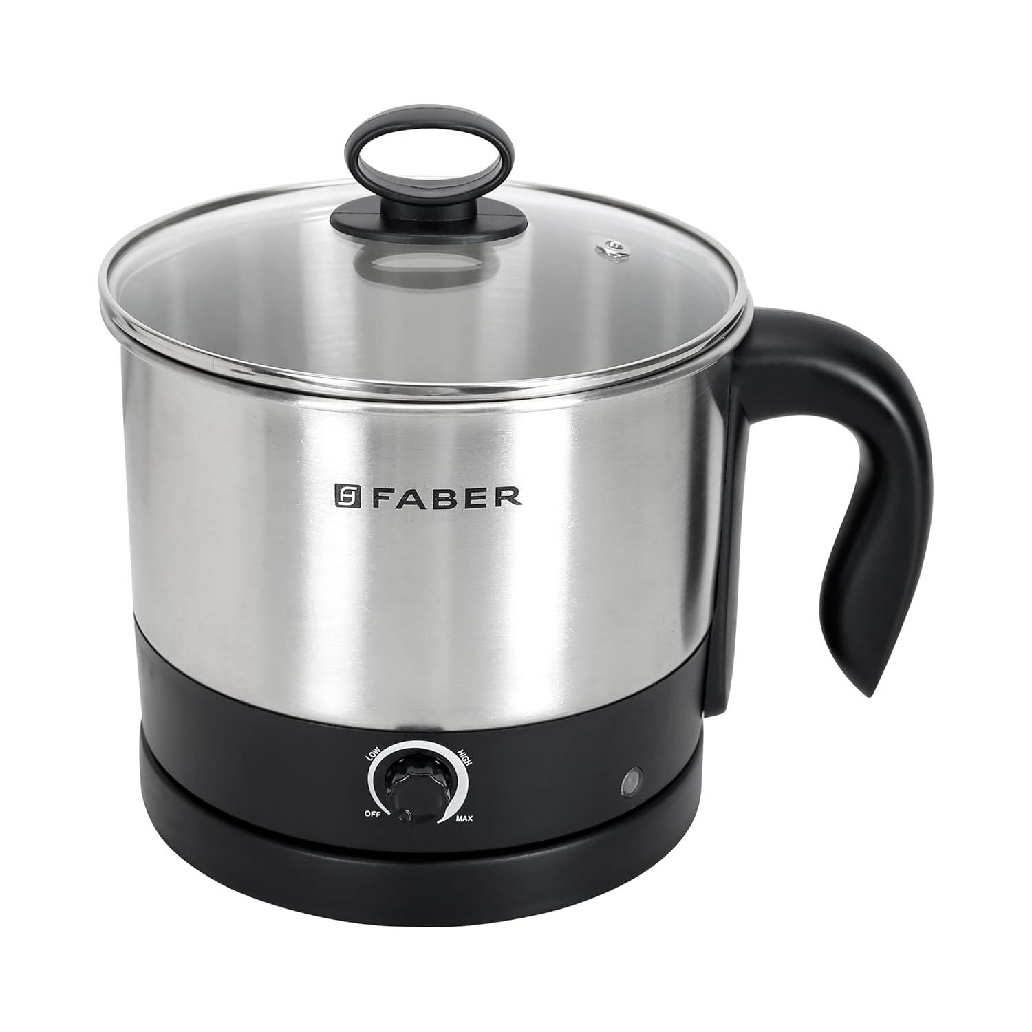 Faber 1.2L 700W Multi Cooker with SS304 Body, Cool Touch Handle, auto Cut-Off Feature, Comes with Boiler Stand, Temperature Control knob || 1 Year Comprehensive Warranty (FWK 1.2L MULTICOOKER) SS