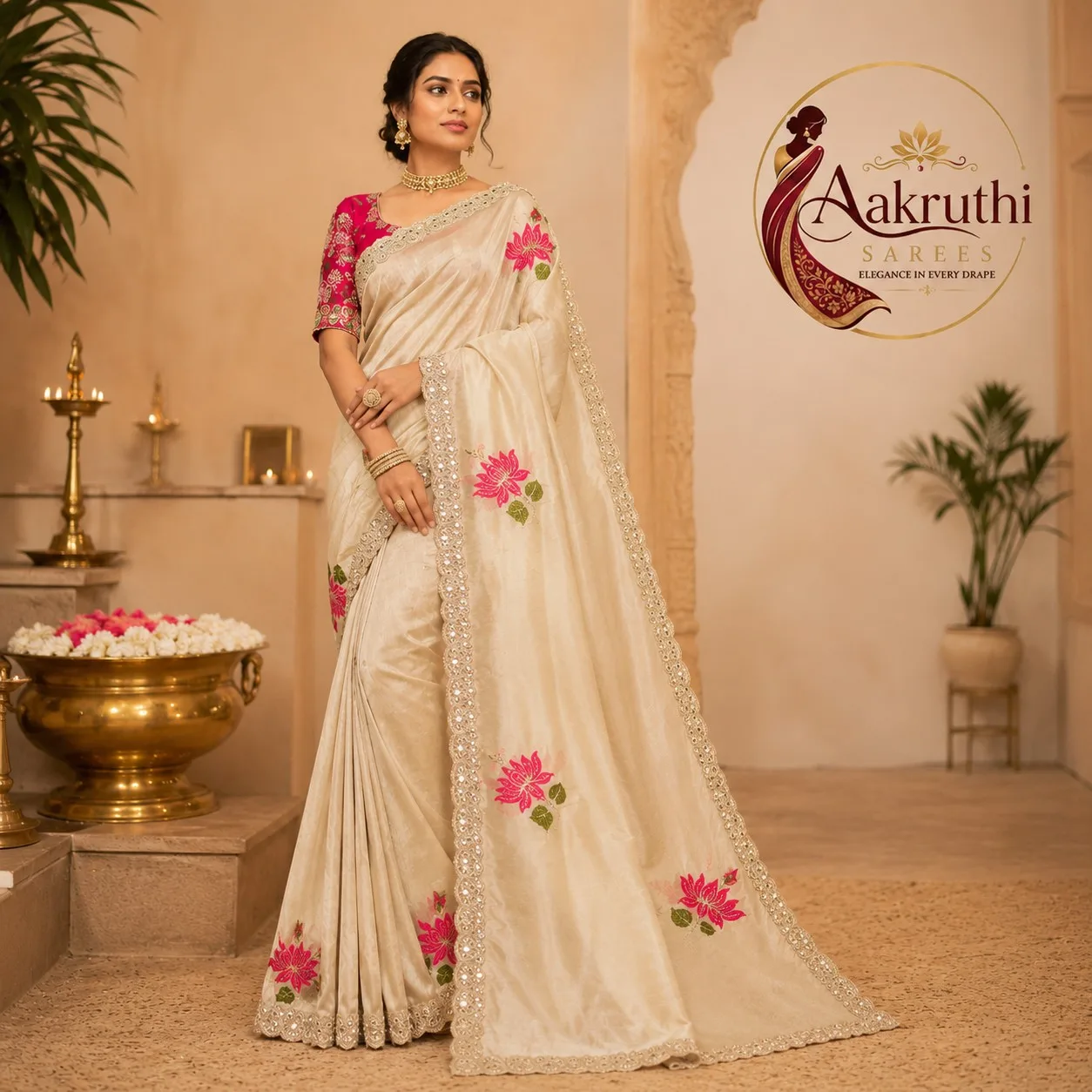 Soft Rangoli silk