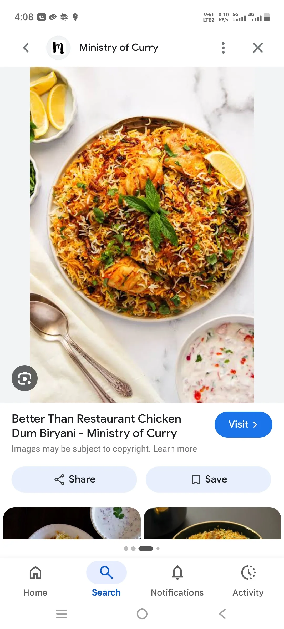 Chicken dum biryani