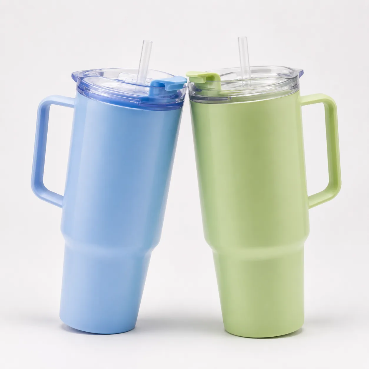 Pastel Insulated Travel Tumbler with Handle and Straw(120pcs))