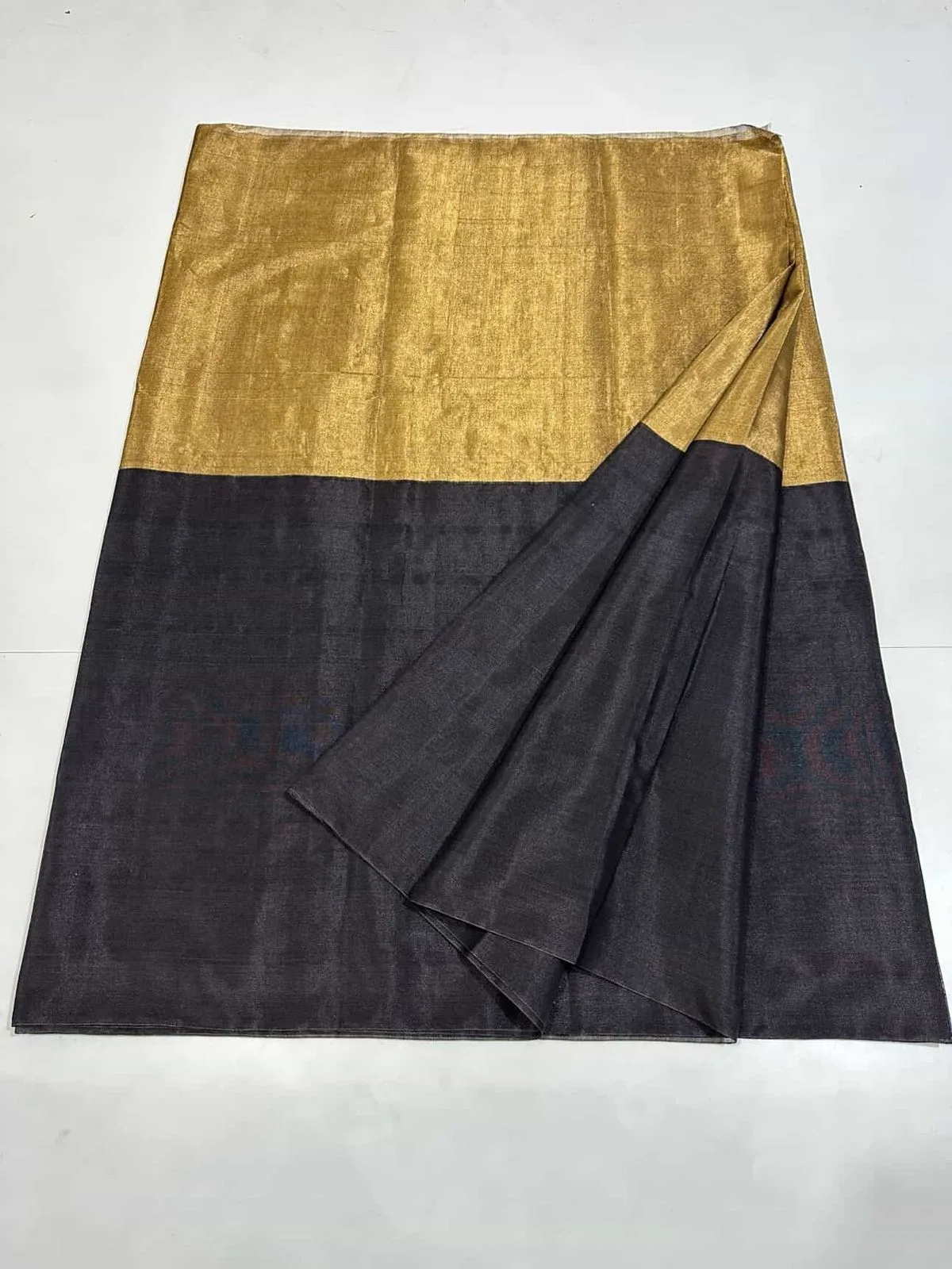 Mint Green Golden Chanderi Pattu Saree
