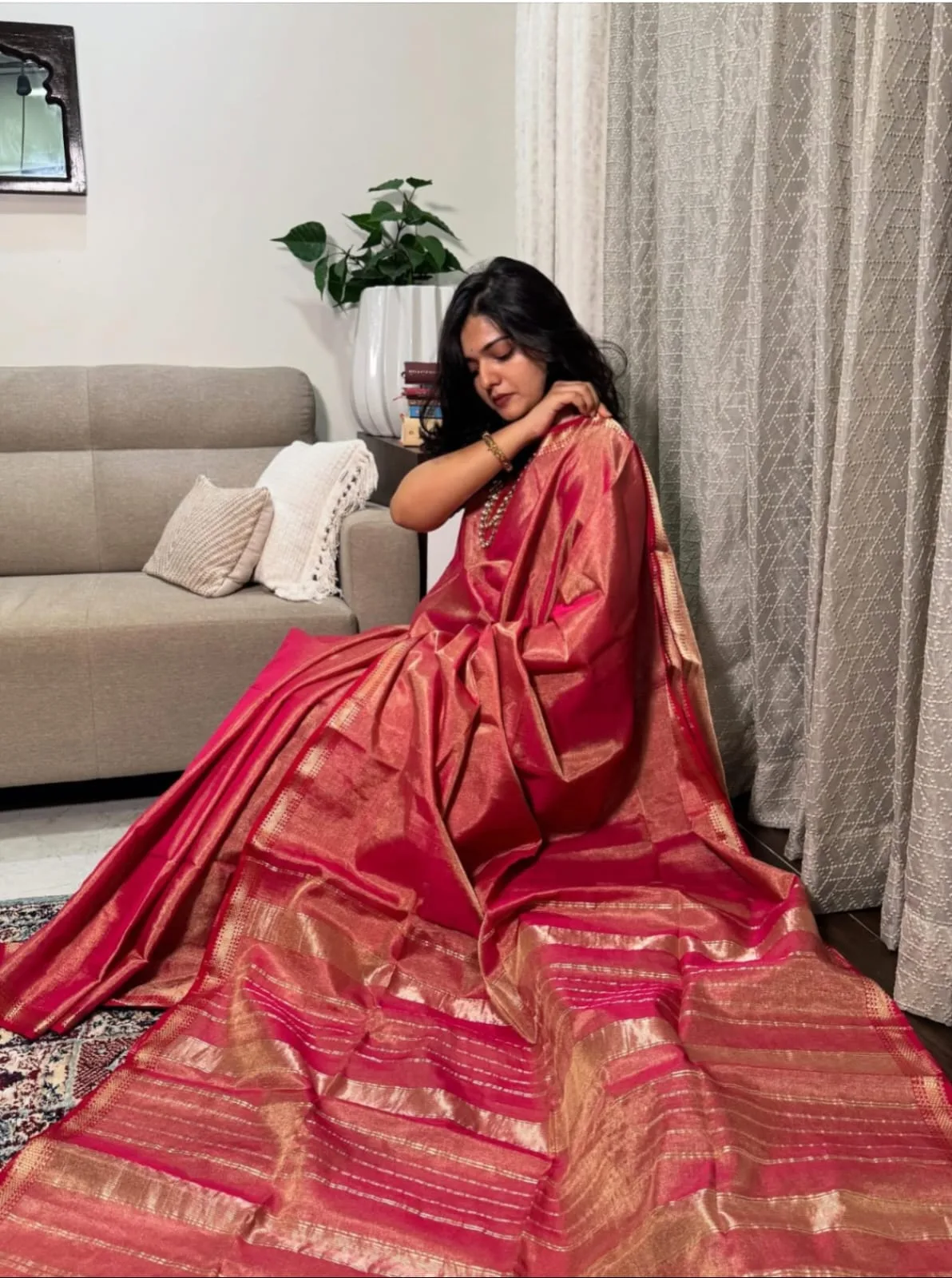 Maheshwari silk tissue