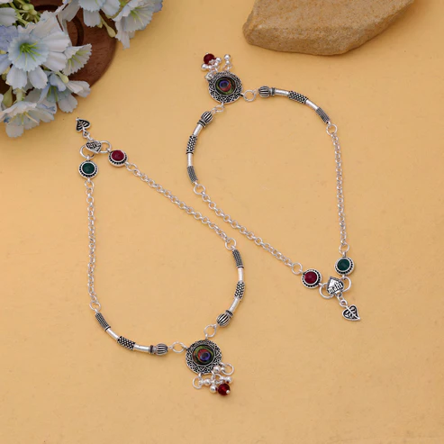 FNANK170MLT Peacock Anklets