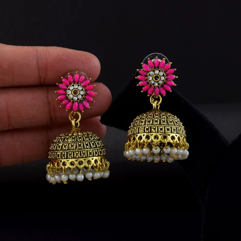 FNGSE186RNI_Rani Color Oxidised Earrings