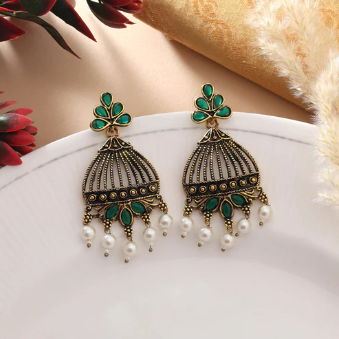 FNGSE218GRN_Ethinic wear Green Color Floral Pattern