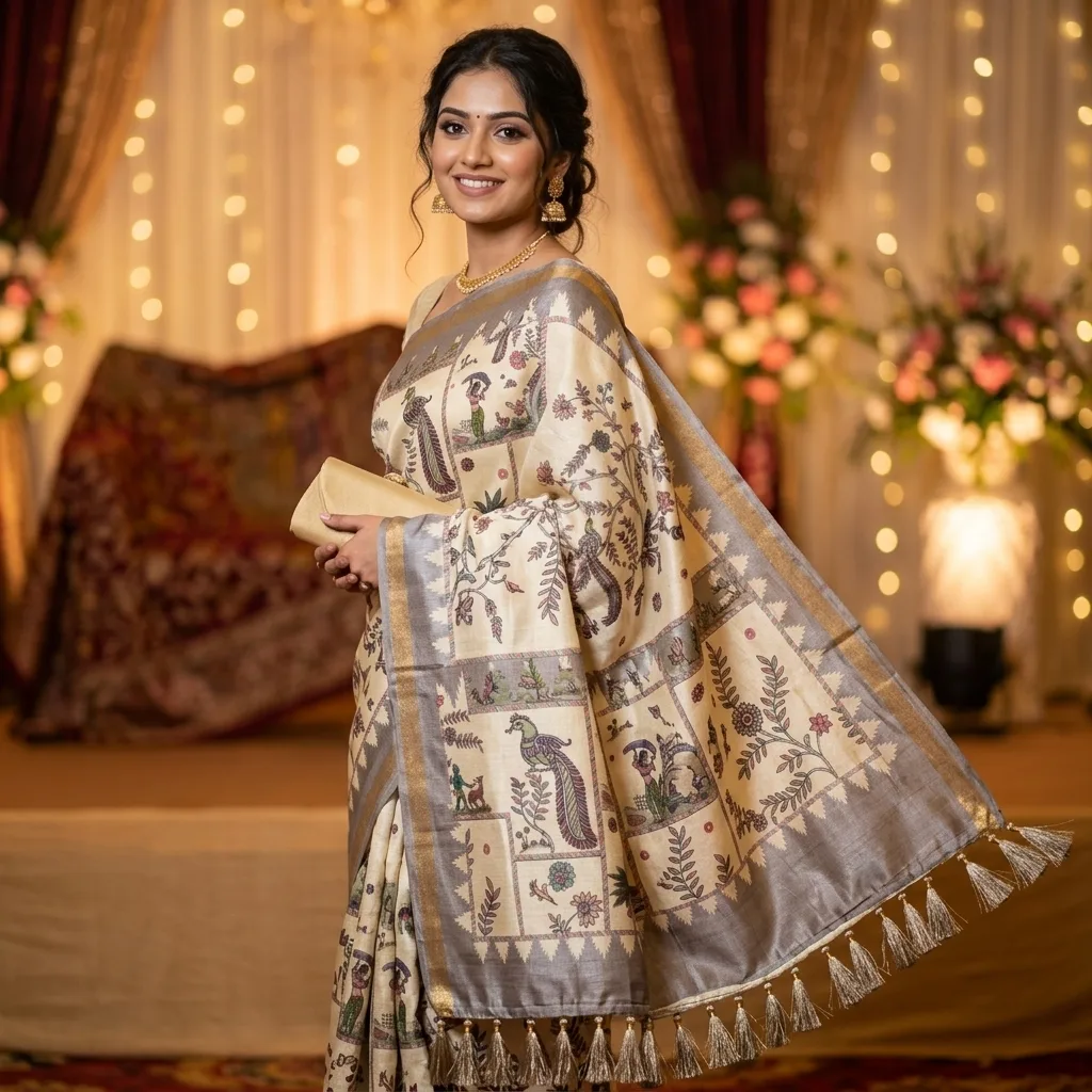 Kalamkari Pattu Saree SV093B