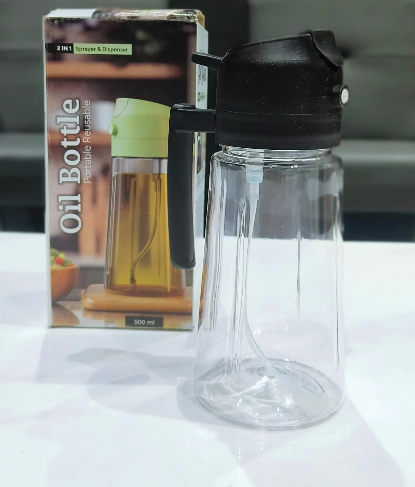 2-in-1 Oil Sprayer and Dispenser Bottle