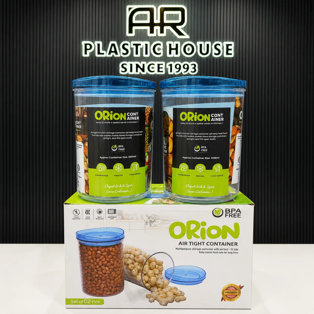 Orion Airtight Storage Container Set – 1000 ml, 2 Pieces