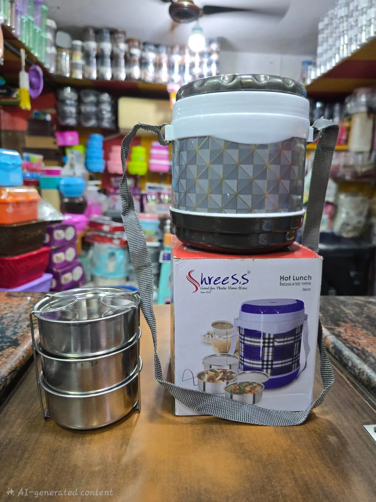 Shreess Hot Lunch 3-Piece Insulated Tiffin