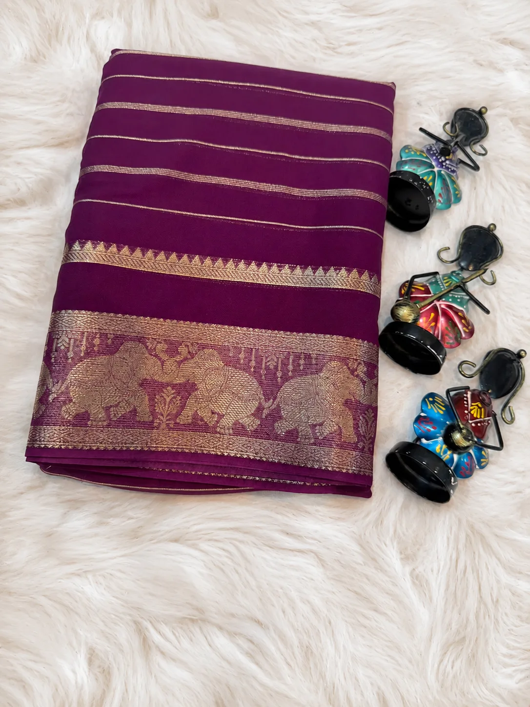 Pure Chiffon Saree Pink