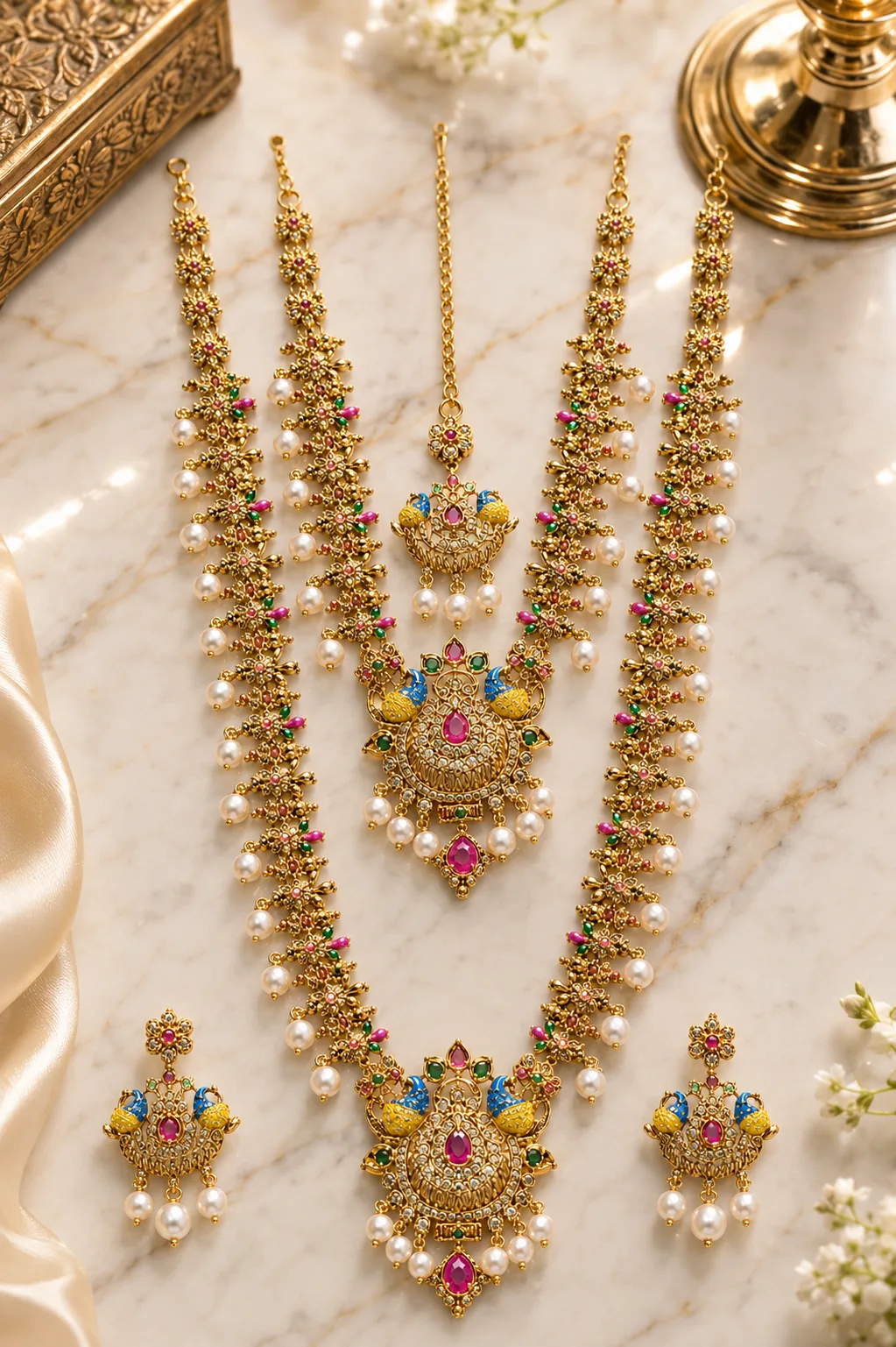 Gold Plated Bridal Necklace Set