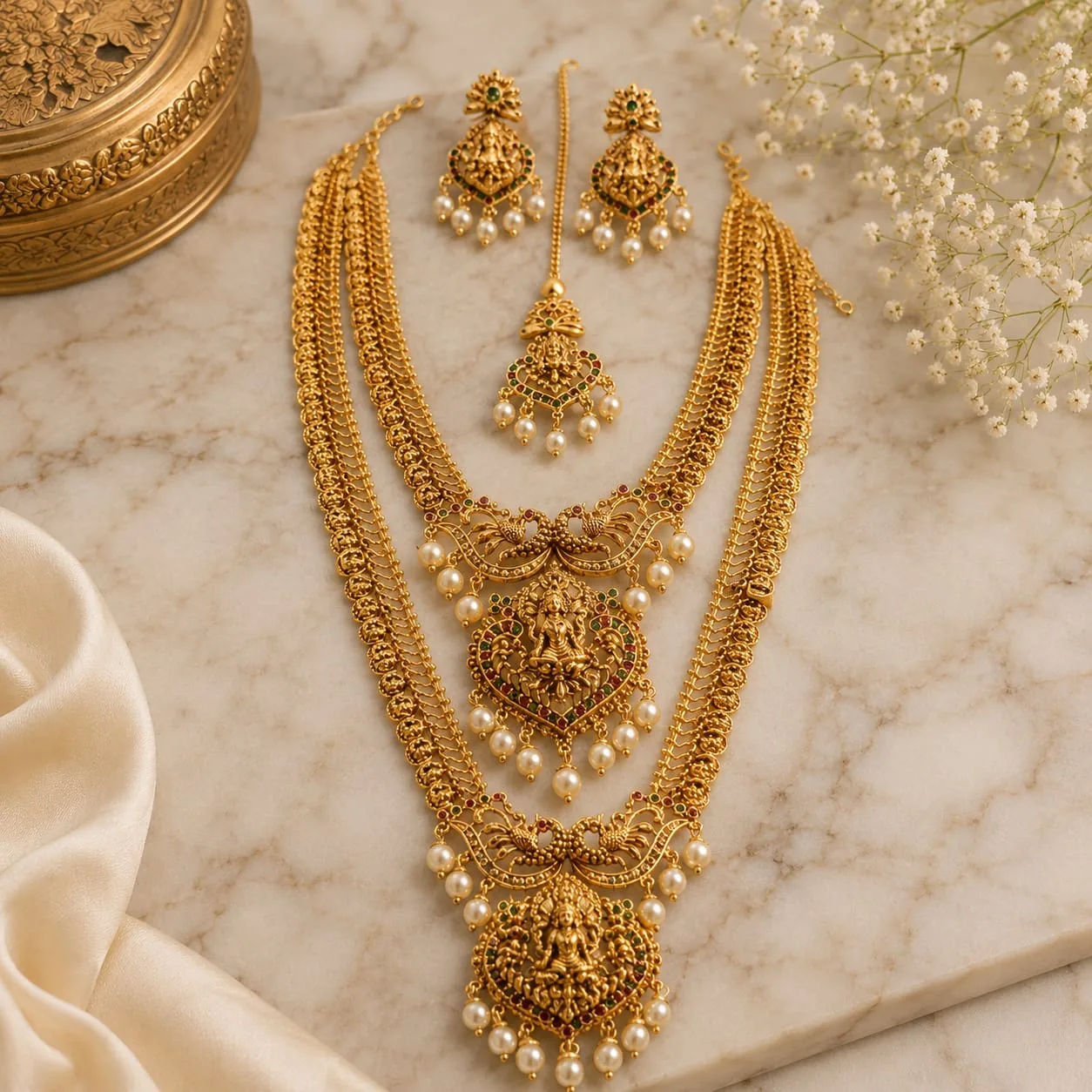 Gold Plated Bridal Necklace Set