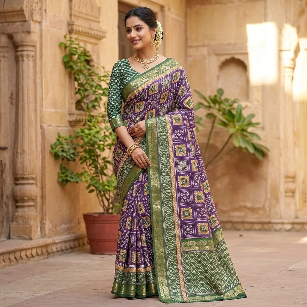 MUSKAN Pure Silk Kalamkari Saree SV103C
