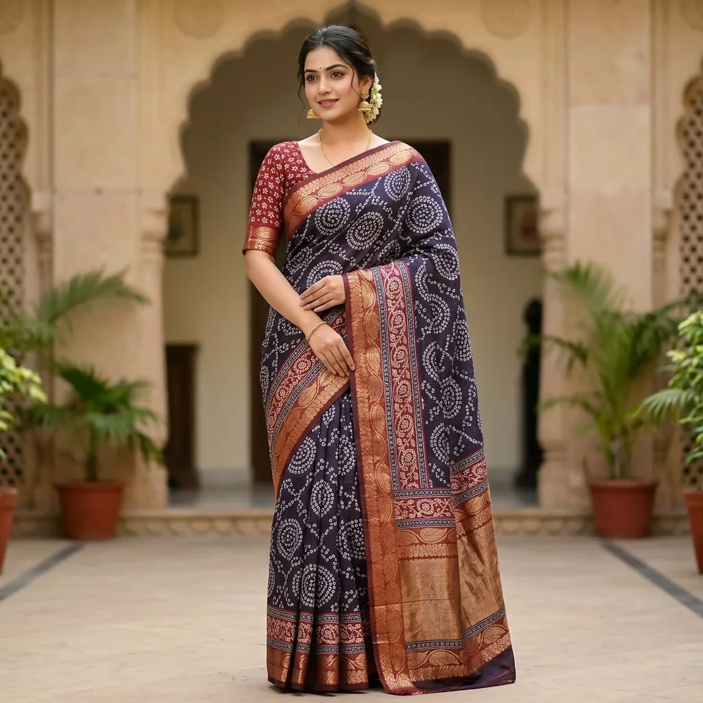 MUSKAN Pure Silk Kalamkari Saree SV103H