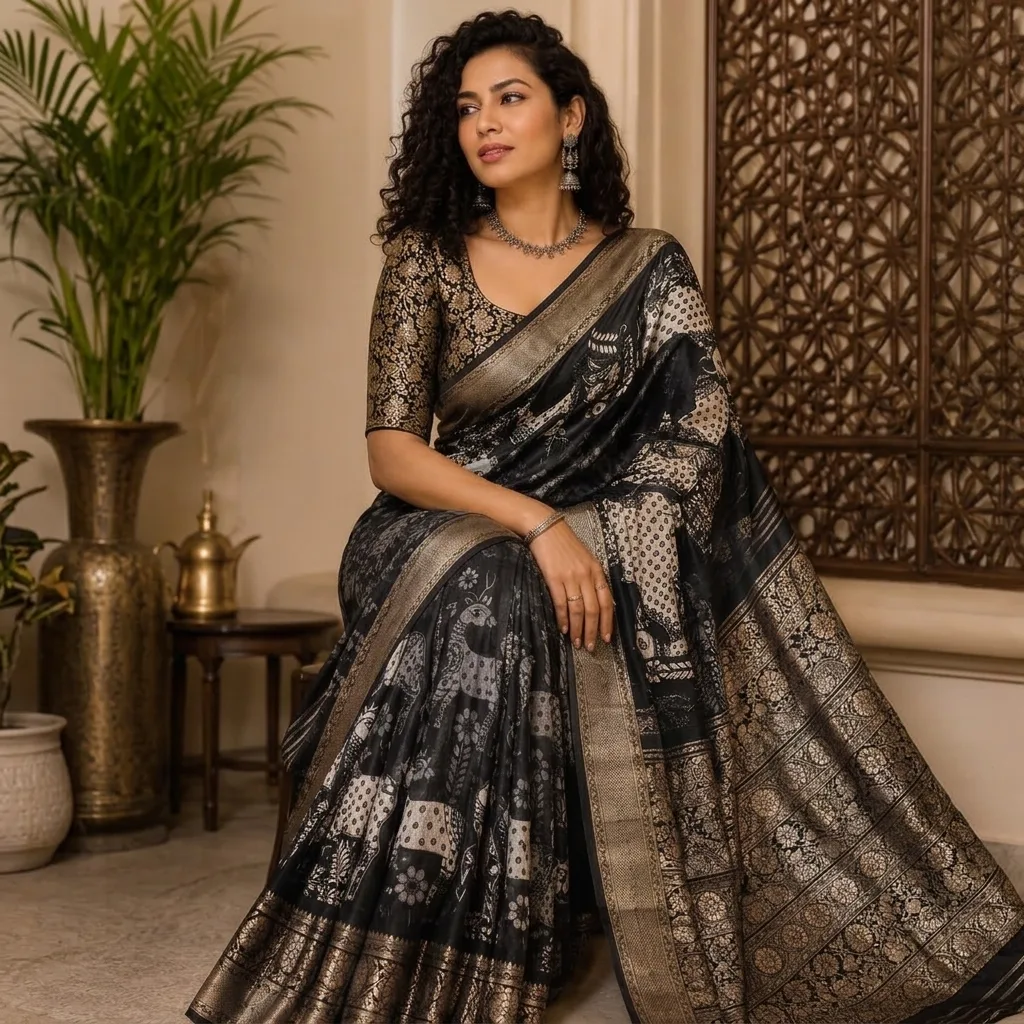 Dola Silk Viscose Saree with Designer Jari Weaving Blouse SV063