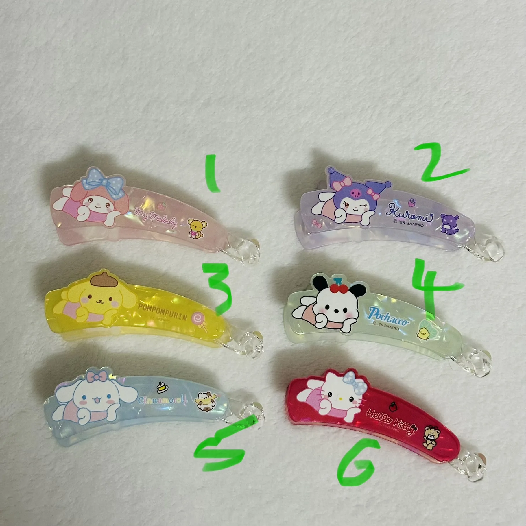 Acrylic banana claws