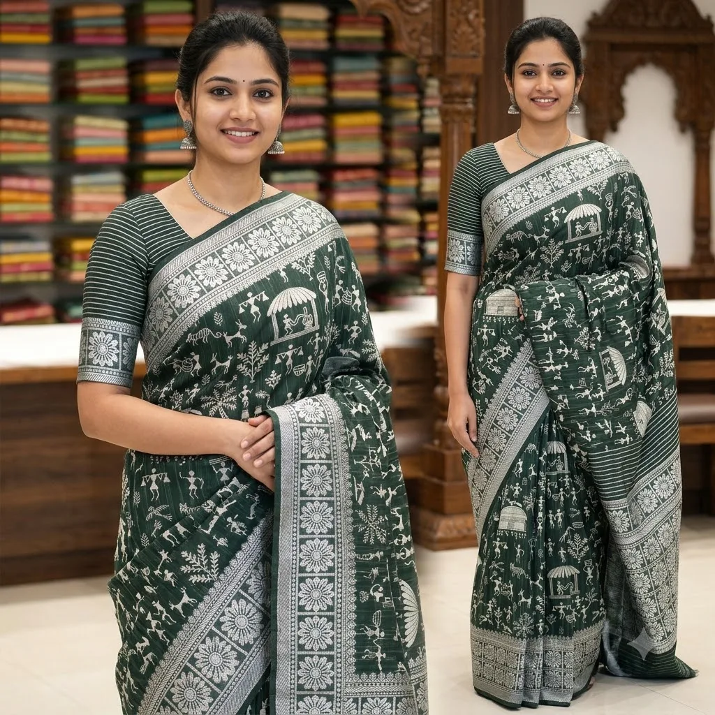 Cotton Silk Tribal Weaving Saree SV004C