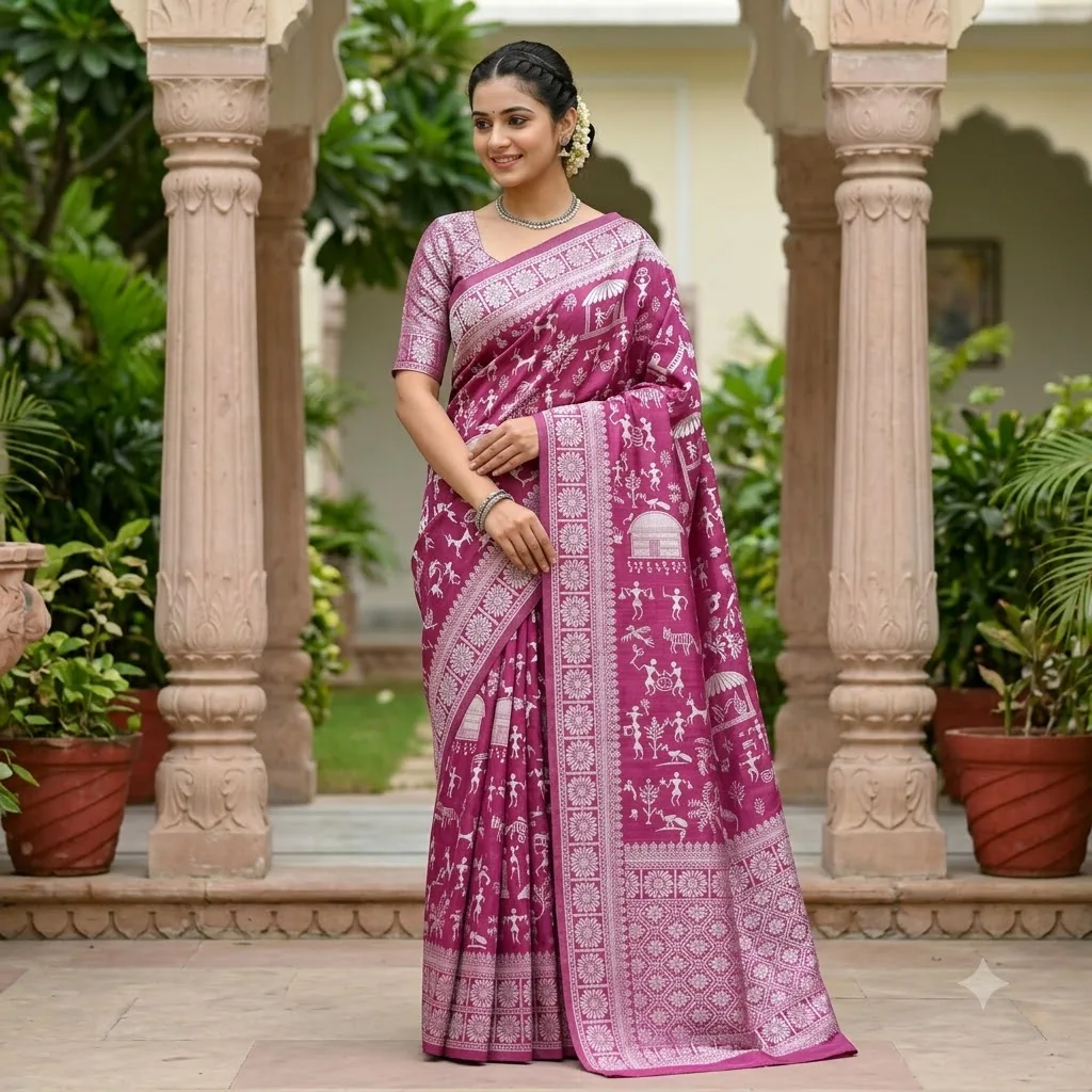Cotton Silk Tribal Weaving Saree SV004F