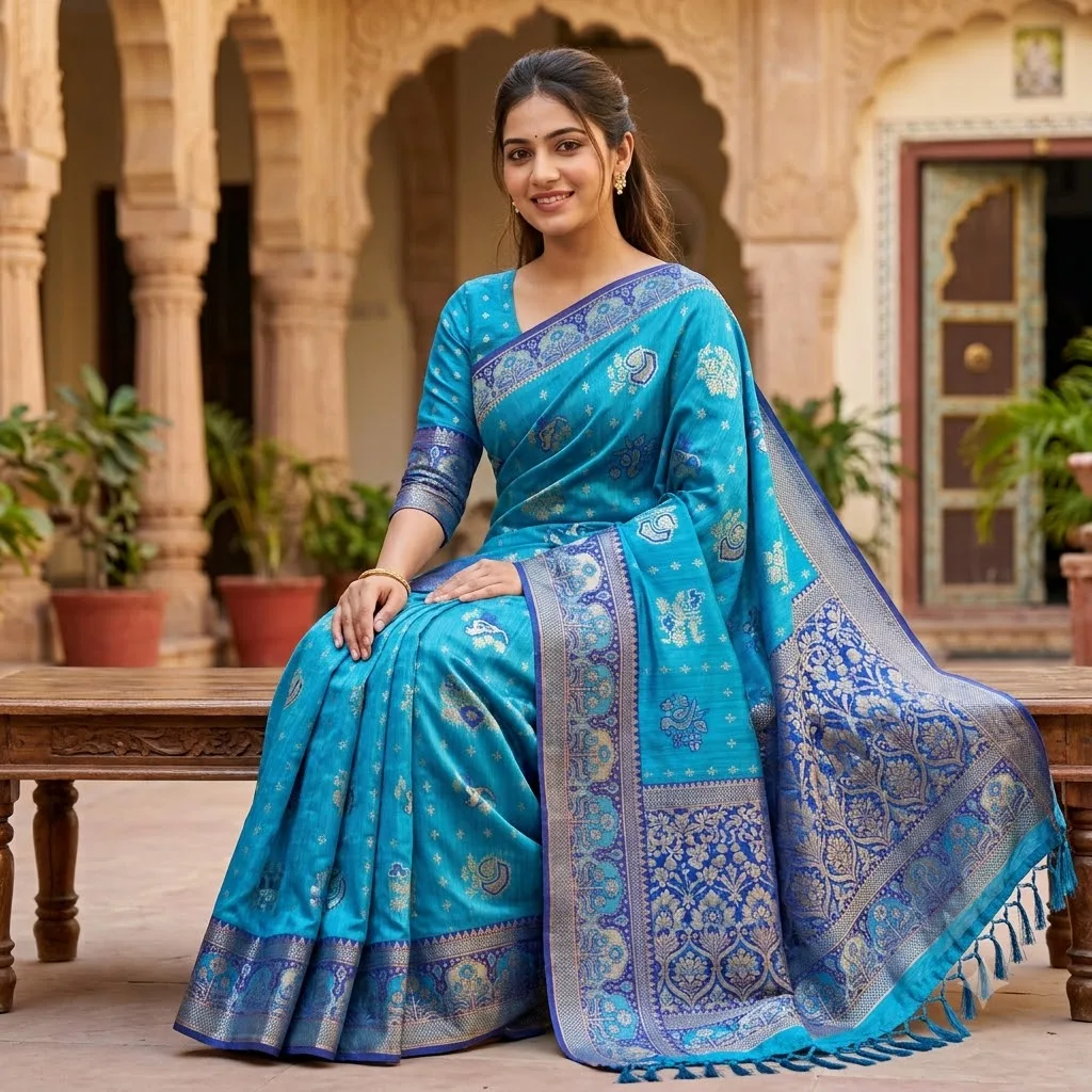 Divyanshi Linen Patty Saree SV012B